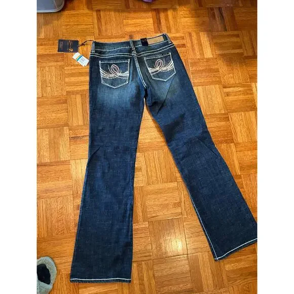 Seven 7 Premium Jeans Bootcut Stretch Denim Dark Wash Blue Womens Size 9/29 NWT - Picture 2 of 3